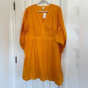 JCrew Cotton Sundress, 2X, NWT & Fully Lined, in Saffron Yellow